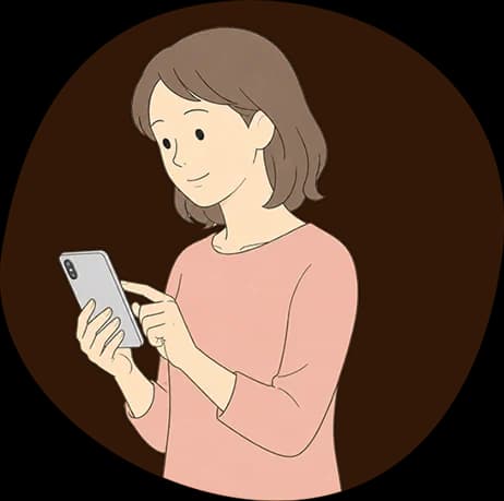 子どもの学習状況をスマホで確認する保護者